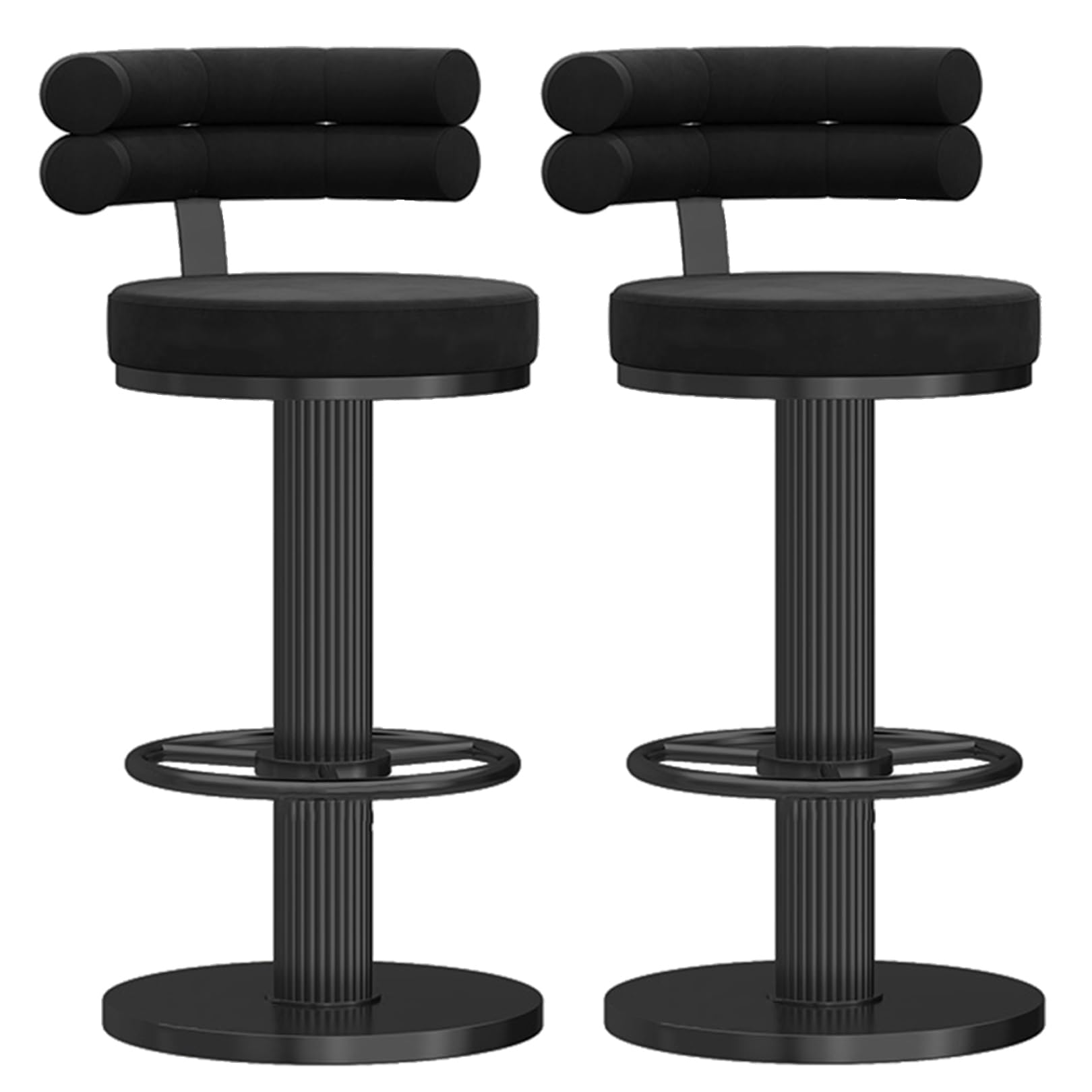 woltu バースツール 2点セット ダークグレー ベルベット つ435 Amazon｜高級ベルベット回転カウンター高さバースツール、調節可能な
